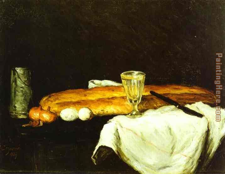 Bread and Eggs painting - Paul Cezanne Bread and Eggs art painting